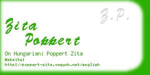 zita poppert business card